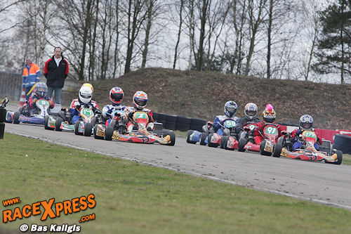 De start van de 125cc Cross-klasse